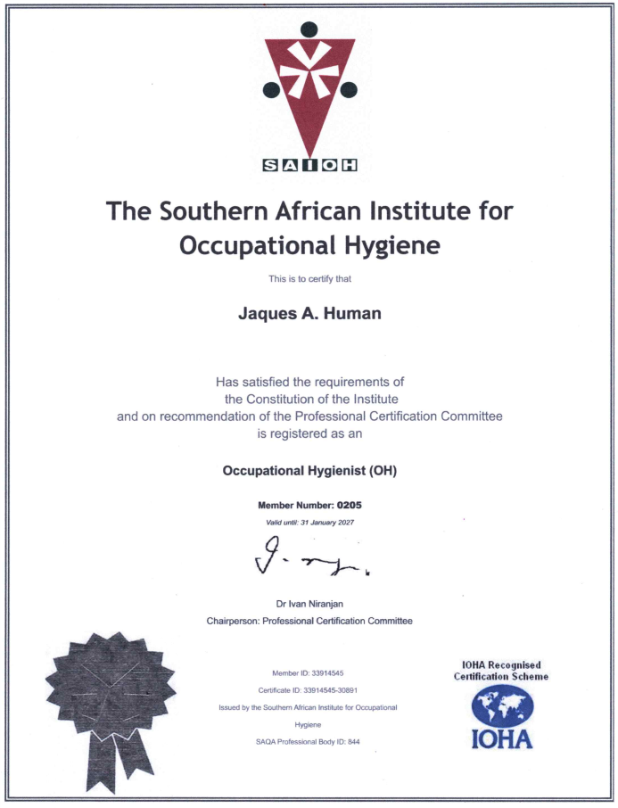 the south african institute for occupational hygienists